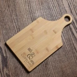Mr. & Mrs. Paddle Charcuterie Cheese Board Wedding Gift Idea