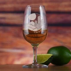 Desert Cactus Tequila Drinking Glass - Deep Engraved