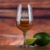 Agave Leaf Personalized Tequila Tasting Glass Deep Engraved
