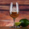 Agave Leaf Tequila Tasting Glass Deep Engraved