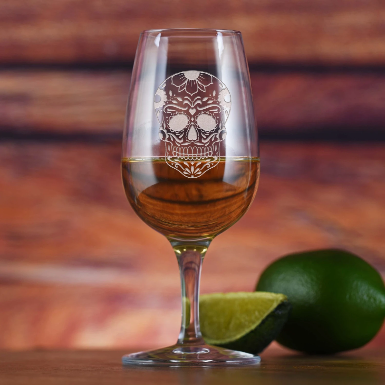 Sugar Skull Calaveras Tequila Tasting Glass Deep Engraved 1 Sugar Skull Calaveras Tequila Tasting Glass Deep Engraved