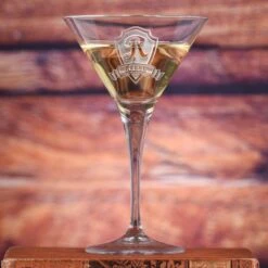 Personalized Crystal Martini Cosmo Glass