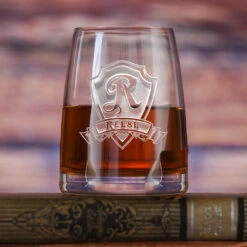 Engraved Rocks DOF Glass, Stolzle Crystal