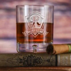 Whiskey Glasses, Scotch Bourbon Engraved Personalized