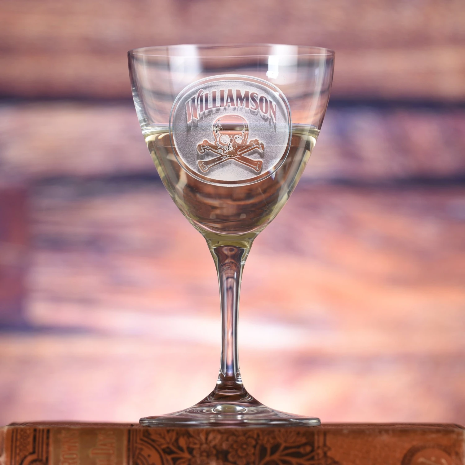 Skull And Bones Nick And Nora Crystal Martini Glass Engraved 1 Skull And Bones Nick And Nora Crystal Martini Glass Engraved