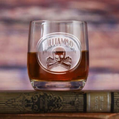 Skull And Bones Stolzle Weinland Crystal Rocks Whiskey Glass