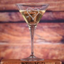 Custom Crystal Martini Cosmo Glass For Valentine