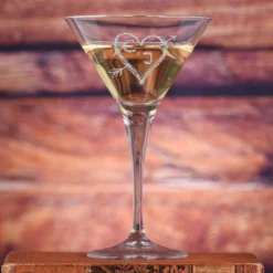 Custom Crystal Martini Cosmo Glass For Valentine