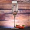Engraved Crystal Champagne Glass For Bride And Groom