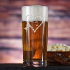 Heart Arrow Highball Cocktail Glass
