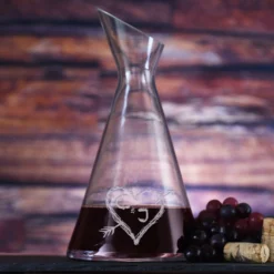 Heart And Arrow Slant Wine Carafe Decanter