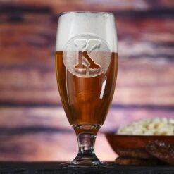 Initial In Circle Engraved Goblet