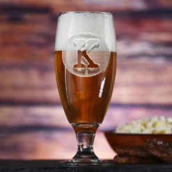 Initial In Circle Engraved Goblet