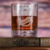 Engraved Crystal Whiskey Glass, Scotch Bourbon Personalized
