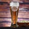 Hops Craft Beer Glass Engraved