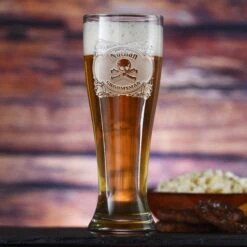 Skull And Bones Pilsner Beer Glass
