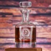 Scotch Decanter, Engraved Name On Oval And Banner