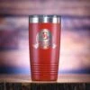 Engraved Monogram Travel Coffee Tumbler