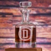 Personalized Etched Whiskey Scotch Decanter