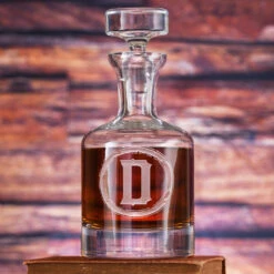 Personalized Etched Whiskey Scotch Decanter