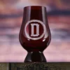 Engraved Red Glencairn Whisky Glass With Monogram