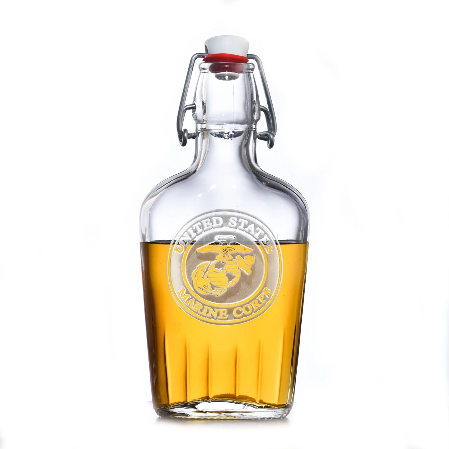 Marines Seal Insignia Engraved Whiskey Flask Gift 2 Marines Seal Insignia Engraved Whiskey Flask Gift - Image 2