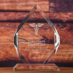Medic Doctor Nurse Physician Crystal Diamond Recognition Award