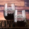 Mr. And Mrs. Personalized Stemless Wine Glass Set