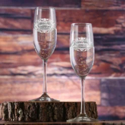 Mr. And Mrs. Champagne Flutes