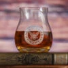 Navy Canadian Whiskey Engraved Crystal Glass