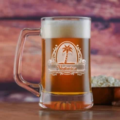 Personalized Palm Tree Beer Mug