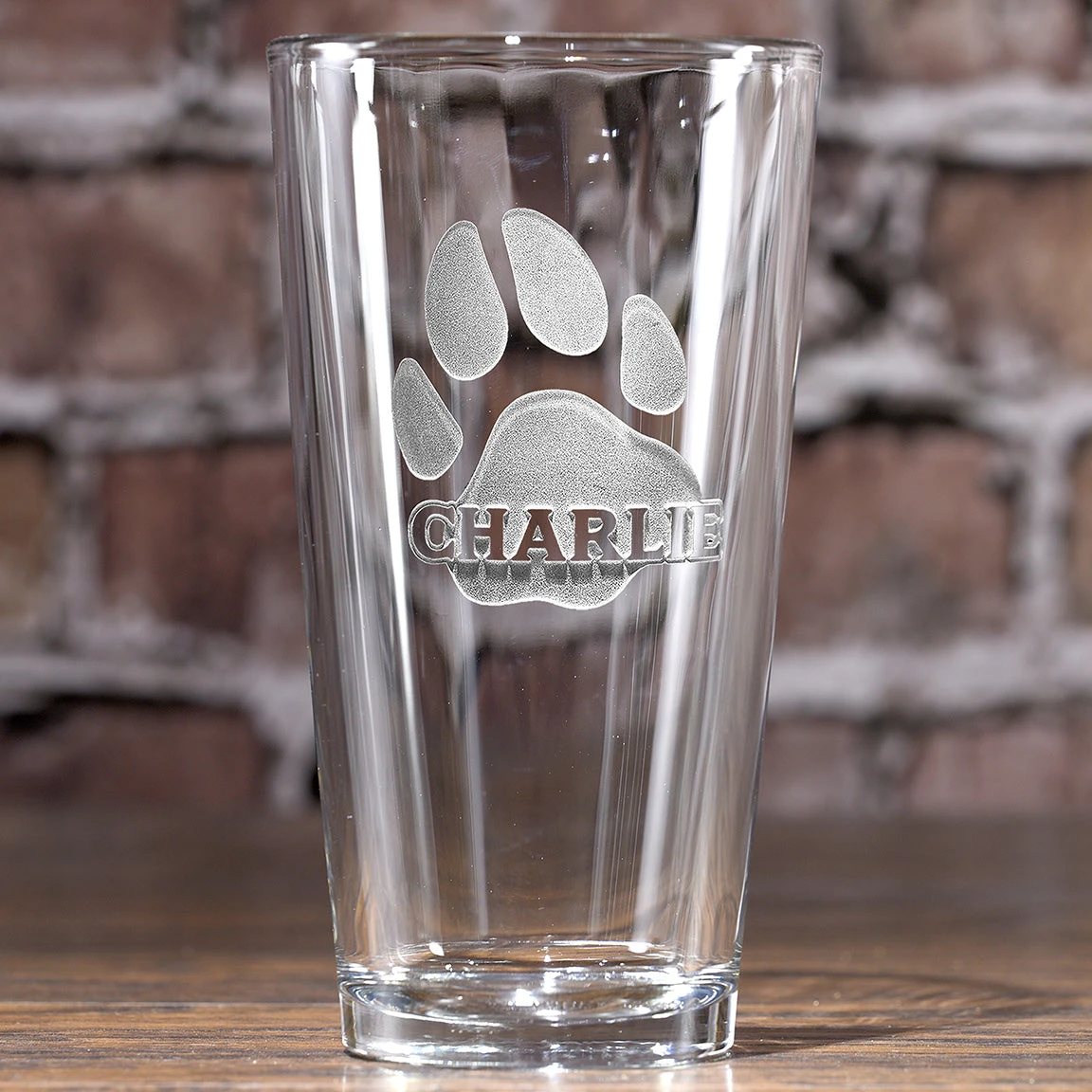 Dog's Name And Paw Print Engraved Pint Pub Glass Gift For Pet Lovers 2 Dog's Name And Paw Print Engraved Pint Pub Glass Gift For Pet Lovers - Image 2