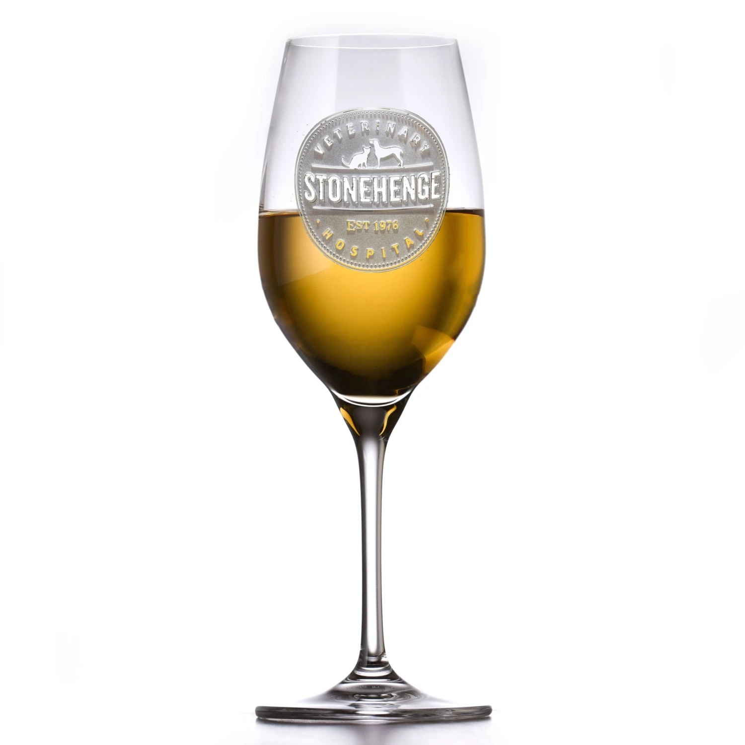 Your Logo Engraved Crystal White Wine Glasses 2 Your Logo Engraved Crystal White Wine Glasses - Image 2