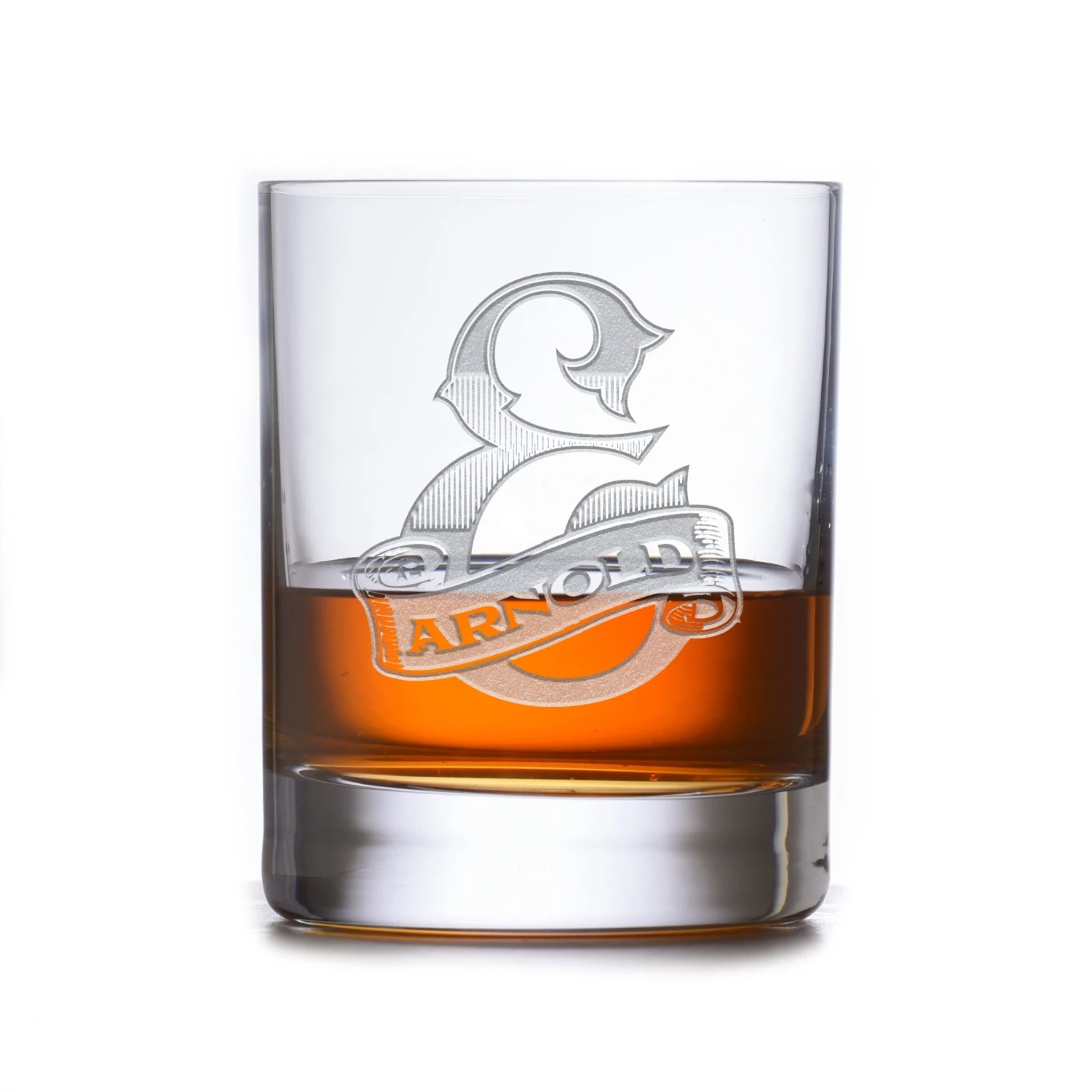 Monogrammed Stolzle Crystal Rocks DOF Whiskey Glass 2 Monogrammed Stolzle Crystal Rocks DOF Whiskey Glass - Image 2