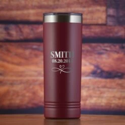 Wedding Favor Gift Skinny Travel Tumbler 22 Oz