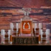 Custom Horseshoe Decanter And Glasses Gift Set