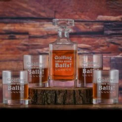 Golfing Takes Some Balls Golf Decanter And Glasses Gift Set