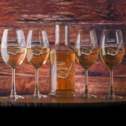 Par Tee Golf Crystal Wine Carafe And Glasses Gift Set