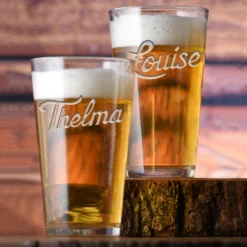 Thelma And Louise Pint Glass Set, Best Friend Gifts