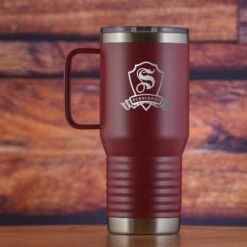 Monogram Travel Tumbler With Handle