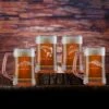 Fly Fishing Beer Mugs Gift Set For Fisherman