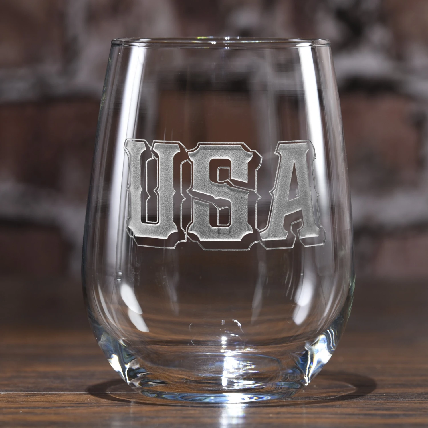 USA Pride Stemless Wine Glass 2 USA Pride Stemless Wine Glass - Image 2