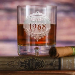 Customized Engraved Vintage Year Whiskey Glass
