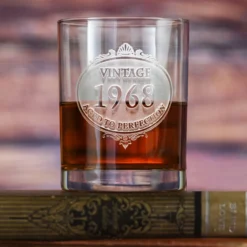 Customized Engraved Vintage Year Whiskey Glasses