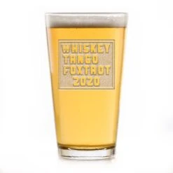 WTF 2020 Whiskey Tango Foxtrot Funny Pint Pub Beer Glass -crystal imagery shop WTF2020 pub