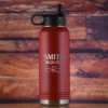 Wedding Favor Custom Engraved Insulated Water Bottle Gift