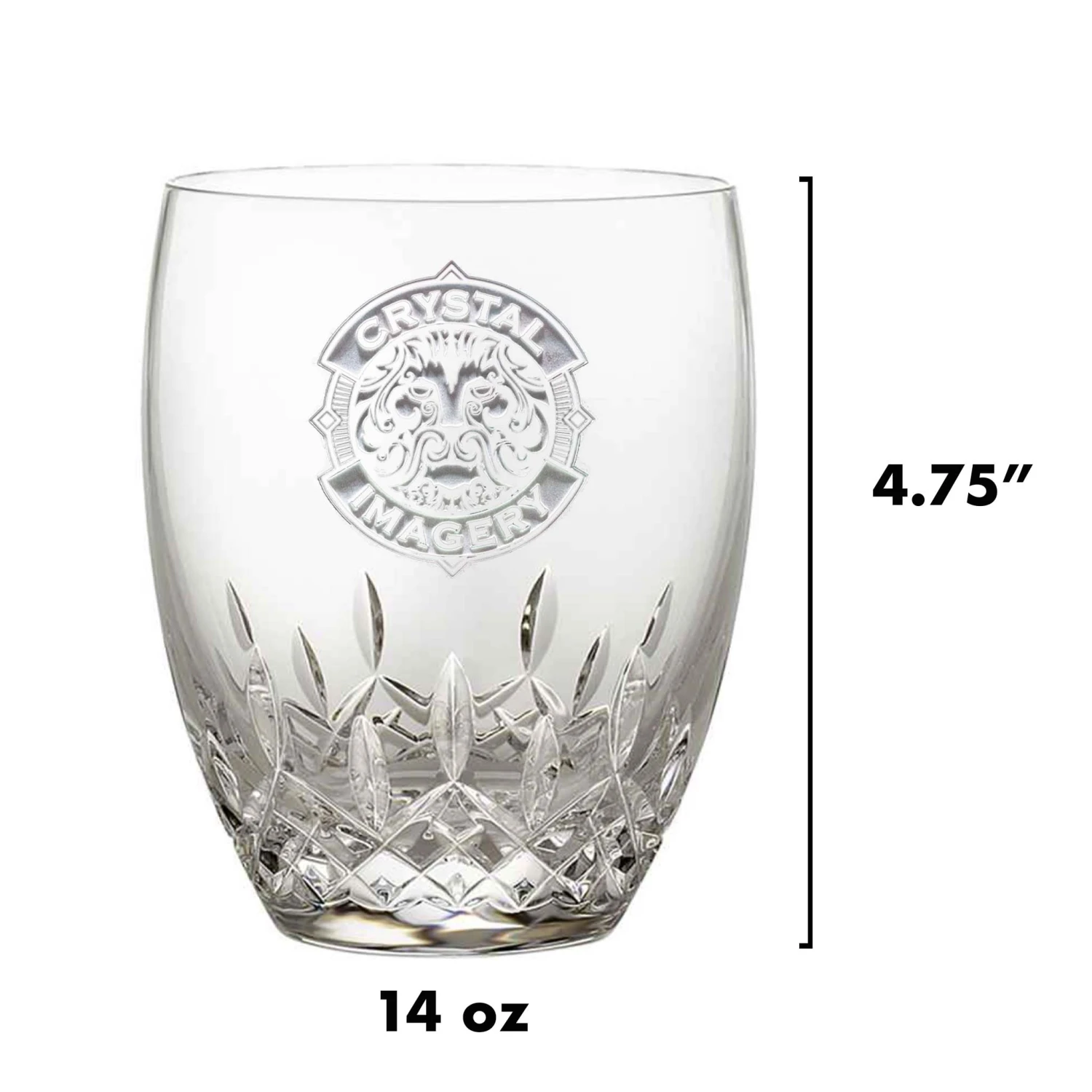 Engraved Waterford Crystal Bourbon Glasses, PAIR 4 Engraved Waterford Crystal Bourbon Glasses, PAIR - Image 4