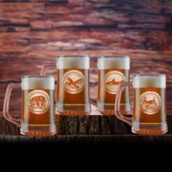 Wildlife Beer Mugs Set Of 4
