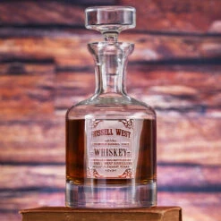 Whiskey Label Decanter