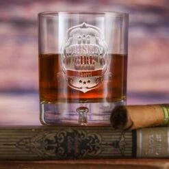 Whiskey Girl Engraved Whiskey Glass